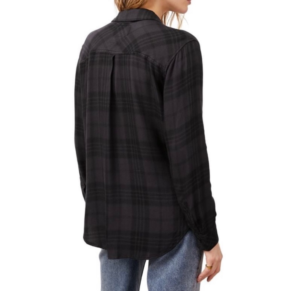 Rails Flannel Patterned Black Button Down - image 3